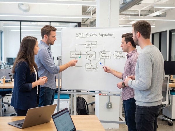 Diagramas técnicos y flujo de trabajo de ingeniería de software